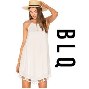 BLQ Basiq Tank Dress With Tassel White Size 2